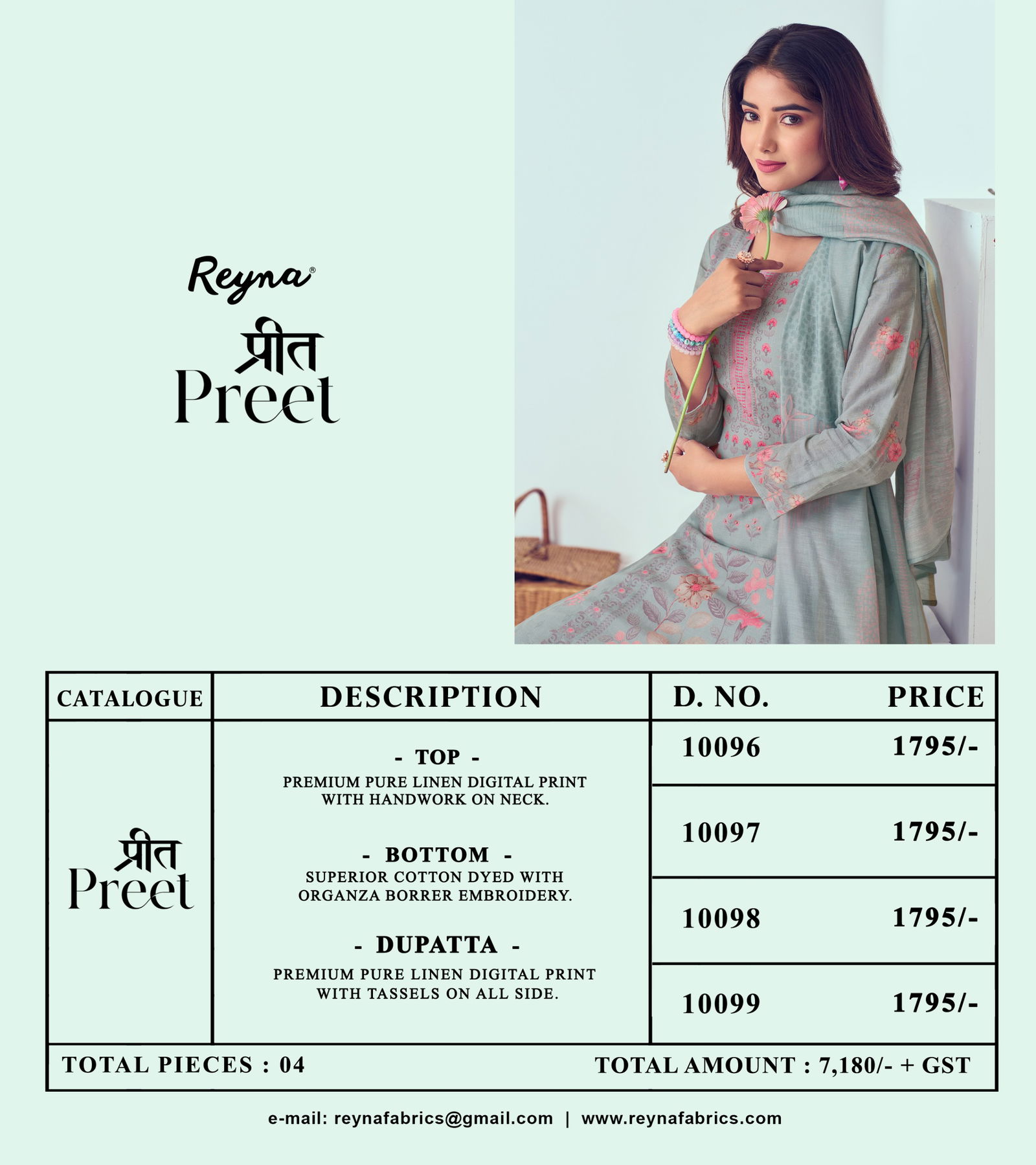 Preet By Reyna Linen Printed Wholesale Dress Material Suppliers In Mumbai